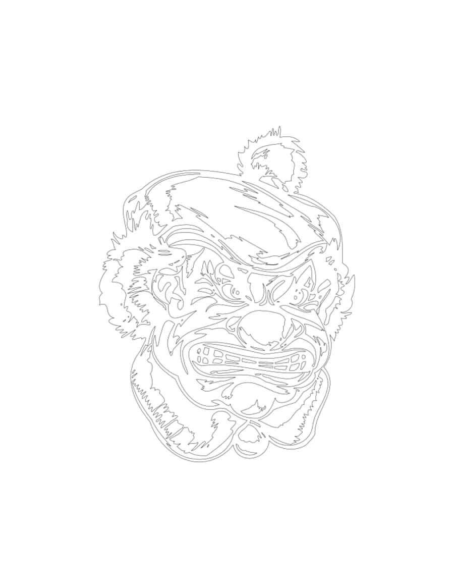 Clown Angry Kids Coloring Pages Free Vectors
